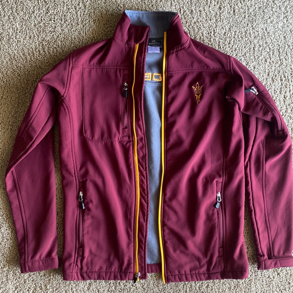 ASU sun devils maroon fleece jacket small